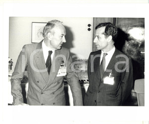 Fotografia d epoca originale 1986 MILANO Comitato Agenti di Cambio  Ettore FUMAGALLI Luigi TOSATO Foto 1