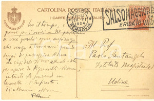 Autografo originale 1924 ROMA Ugo REDANO  oppresso e compresso dalla vita attuale Autografo 1