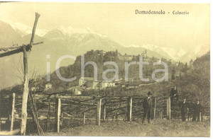 Cartolina originale da collezione 1916 DOMODOSSOLA VB Veduta del CALVARIO Cartolina postale FP VG 1