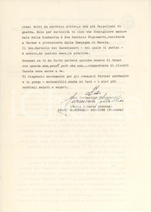 Autografo originale 1985 Abbazia S. MARIA ARABONA Don Costantino CARNEVALE Autografo 1