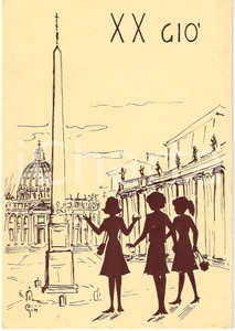 Cartolina originale da collezione 1965 ROMA Gioventù Femminile AZIONE CATTOLICA XX Sez. Giovanissime 1