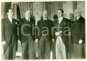 Fotografia d epoca originale 1938 BUDAPEST Galeazzo CIANO Koloman VON KANYA Kurt SCHUSCHNIGG Kalman DARANYI 2 1