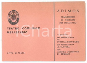 Oggetto da collezione cartaceo 1977 PRATO Teatro Metastasio  Trilogia popolare di Giuseppe VERDI Programma 1