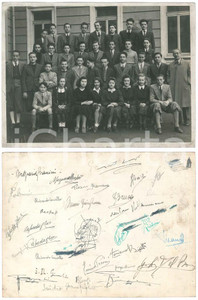 Fotografia d epoca originale 1930 ca MILANO Liceo BECCARIA Foto di classe con targa a Lodovico CORIO 24x18 1