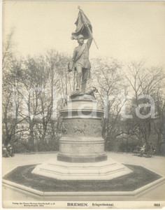 Fotografia d epoca originale 1904 BREMEN GERMANY Kriegerdenkmal Fotografia ANIMATA n. 1869 1 1