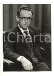 Fotografia d epoca originale 1990 ca MILANO  Ritratto finanziere Francesco MICHELI  Foto 18x24 cm 1
