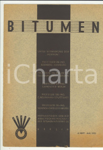 Giornale, rivista storica 1935 BERLIN BITUMEN Asphaltgrobbeton  Rivista anno 5 n°4  15 pp. 1
