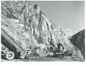 Fotografia d epoca originale 1963 LAI DA CURNERA SVIZZERA Costruzione della diga  Cantiere  Foto 7 1