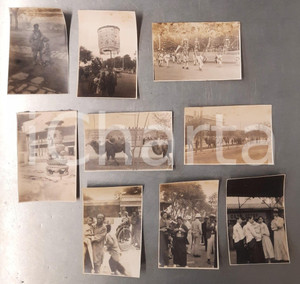 Fotografia d epoca originale 1925 ca CHINA PECHINO Scene costume  Funerale  Lama  Corse Lotto 9 foto 8x6 1