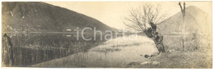Fotografia d epoca originale 1910 ca VALGANNA Lago di GANNA  Monte MONDONICO Foto 18x7 cm 2 1