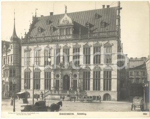 Fotografia d epoca originale 1904 BREMEN GERMANY Schütting  Edificio dei mercanti Foto ANIMATA n.1862 1 1