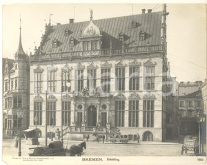 Fotografia d epoca originale 1904 BREMEN GERMANY Schütting  Edificio dei mercanti Foto ANIMATA n.1862 2 1