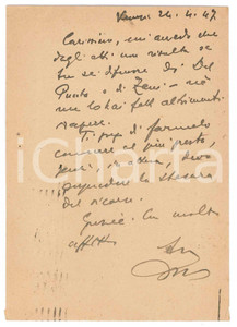Autografo originale 1947 VENEZIA Vincenzo MANZINI a un collega avvocato  Autografo 3 1
