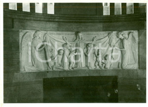 Fotografia d epoca originale 1938 GENOVA QUARTO Bassorilievo Valmore GEMIGNANI Cappella Istituto GASLINI FOTO 1