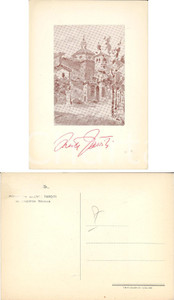 Autografo originale 1960 ca NOVELLO CN Cartolina con autografo pittore Oreste TARDITI 1