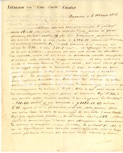 Documento originale, autentico 1831 BERGAMO Lettera ditta SIEBER  ZUPPINGER su vendita trama e guerre in corso 1