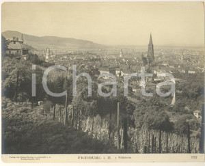 Fotografia d epoca originale 1904 FREIBURG IM BREISGAU v. HIldaturm Foto n° 1752 1 1