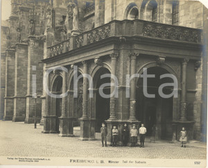 Fotografia d epoca originale 1904 FREIBURG IM BREISGAU Münster Teil der Südseite Foto ANIMATA n° 1757 1 1