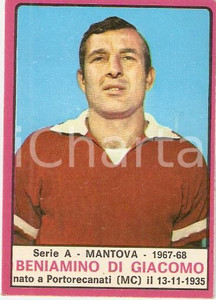Oggetto da collezione cartaceo PANINI  CALCIATORI 1967  1968 Figurina Beniamino DI GIACOMO Serie A MANTOVA 1