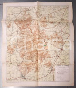 Mappa, planimetria storica 1956 COLLI EUGANEI / PADOVA  Carta scala 1 : 30.000  60x76 cm 1