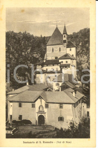 Cartolina originale da collezione 1930 ca COREDO TN Veduta Santuario di SAN ROMEDIO Cartolina FP NV 1