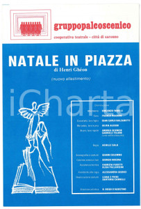 Materiale pubblicitario d’epoca 1985 SARONNO Teatro  GRUPPO PALCOSCENICO Natale in piazza  Brochure 1