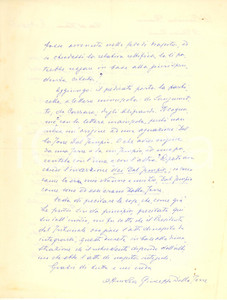 Autografo originale 1961 ROMA Giuseppe DALLA TORRE su cognome e nobiltà della famiglia  Autografo 1