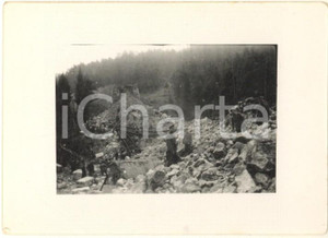 Fotografia d epoca originale 1941 WW2 BOROVNICA JUGOSLAVIA Occupazione italiana  Area bombardata Foto 9x6 1