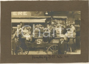 Fotografia d epoca originale 1913 HAMBURG GERMANY Café BELVEDERE  Carrozza turistica Foto 14x9 cm 1