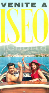 Materiale pubblicitario d’epoca 1960 ca ISEO BS Turismo al Lago Opuscolo VINTAGE con mappa 1