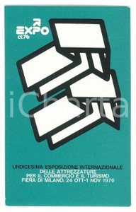 Oggetto da collezione cartaceo 1976 MILANO XI Esposizione attrezzature per commercio e turismo  Tessera 1