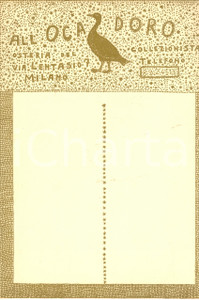Oggetto da collezione cartaceo 1960 ca MILANO Via Lentasio  Osteria del Collezionista ALL OCA D ORO Base menù 1