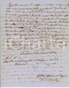 Manoscritto, lettera originale 1868 SAMBUCA AG Lettera don Rocco AMODEI  Affari e timori per la criminalità 1