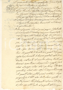 Documento originale, autentico 1857 SAMBUCA AG Mugnaio Girolamo BONDI in debito di canoni in frumento 1