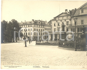 Fotografia d epoca originale 1903 CASSEL GERMANY Theaterplatz  Fotografia ANIMATA n°354 2 1