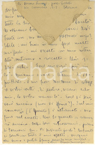 Autografo originale 1954 SALERNO Lettera Bruno LUCREZI in una fase complessa  AUTOGRAFO 1