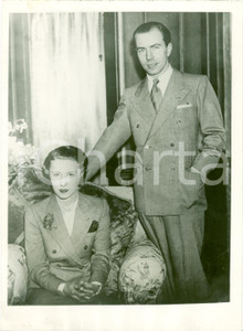 Fotografia d epoca originale 1934 SVEZIA Principe Sigvard BERNADOTTE Erika PATZEK matrimonio morganatico FOTO 1