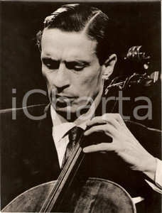 Fotografia d epoca originale 1955 ca SOLISTI DI ZAGABRIA Antonio JANIGRO suona violoncello durante concerto 1