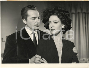 Fotografia d epoca originale 1955 CINEMA Film Gli ultimi cinque minuti  Rossano BRAZZI Linda DARNELL Foto 1
