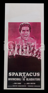 Materiale cinematografico d’epoca 1964 SPARTACUS E GLI INVINCIBILI 10 GLADIATORI Dan VADIS Manifesto PEPLUM 1 1