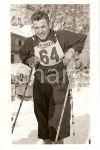 Fotografia d epoca originale 1950 ca SWITZERLAND Campionati SCI ALPINO  Fritz KOCHER Foto 10x14 3 1