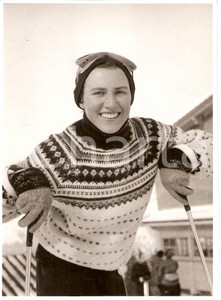 Fotografia d epoca originale 1955 ca SWITZERLAND Campionati SCI ALPINO Ritratto Rosmarie REICHENBACH Foto 3 1
