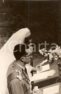 Fotografia d epoca originale 1960 BRUXELLES Re BALDOVINO e regina Fabiola sposi  Cerimonia Foto 3 1