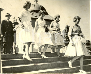 Fotografia d epoca originale 1959 COPENAGHEN Reali di SVEZIA e DANIMARCA annunciano fidanzamento Fotografia 1