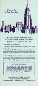 Materiale pubblicitario d’epoca 1954 NEW YORK What to see 6th program for students from other countries 2 1