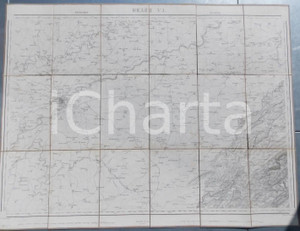 Mappa, planimetria storica 1870 DUFOUR Carte SUISSE BESANCON  LE LOCLE Mappa n°6 75x55 cm 1