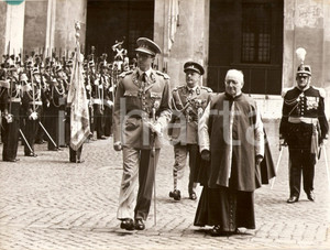 Fotografia d epoca originale 1961 CITTA  DEL VATICANO Baldovino del BELGIO Mons. NARDONE Foto 4 1