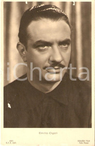 Cartolina originale da collezione 1945 ca CINEMA Attore Emilio CIGOLI Ritratto *Cartolina FP NV 1
