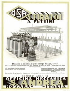 Materiale pubblicitario d’epoca 1935 NOVARA Officina SANT ANDREA OSA Stiratoio a pettini Pubblicità 3 1