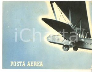 Manoscritto, lettera originale 1950 ca STORIA POSTALE  Busta illustrata POSTA AEREA 20x16 cm 1